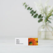 明るい花のプロフィールカード スキニー名刺 (スタンド正面)