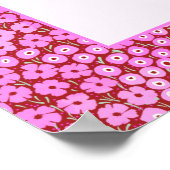 明るい花のポスター 女の子の部屋 オーダーメイド名前 ポスター (角)