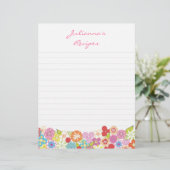 明るい花のレシピバインダー挿入レターページ (スタンド正面)