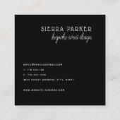 明るい花のレトロのイベントのデザインの名刺 スクエア名刺 (裏面)