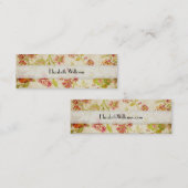 明るい花のヴィンテージのスタイル スキニー名刺 (正面/裏面)