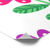 明るい花のヴィンテージカラフル模様 ポスター (角)