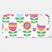 明るい花のヴィンテージカラフル模様 Case-Mate iPhoneケース (裏面 (横))