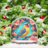 明るい花の中に漂う松の鳥 (クリスマス)