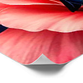 明るい花の中に漂う松の鳥 ポスター (角)