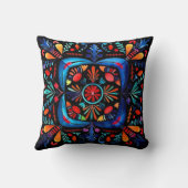 明るい花の装飾用クッション クッション (裏面)