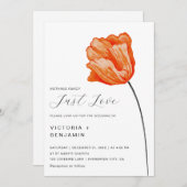 明るい花はミニマル好き結婚。 招待状 (正面/裏面)