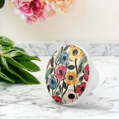 明るい花を持つセラミック絵を描ノブス セラミックノブ