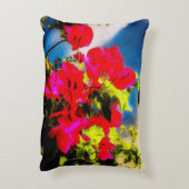 明るい花アクセント枕 アクセントクッション (裏面(縦))