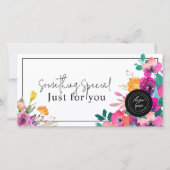 明るい花カラフルの贈与証 (正面)