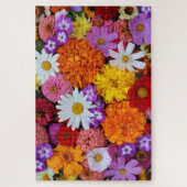 明るい花カラフル植物性フローラ ジグソーパズル (縦)