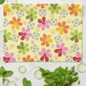 明るい花キッチンタオル キッチンタオル (折り畳み)