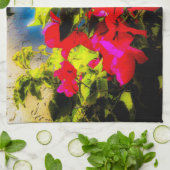 明るい花キッチンタオル キッチンタオル (折り畳み)