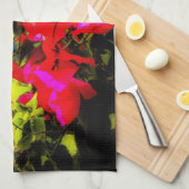 明るい花キッチンタオル キッチンタオル (四つ折り)