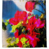 明るい花シャワーカーテン シャワーカーテン (正面)