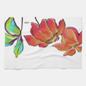 明るい花タオル キッチンタオル (横)