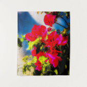 明るい花タペストリー タペストリー (正面)