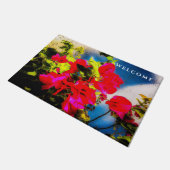 明るい花ドアマット ドアマット (アングル)