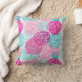明るい花パターン2 クッション (ブランケット)