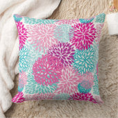 明るい花パターン2 クッション (ブランケット)