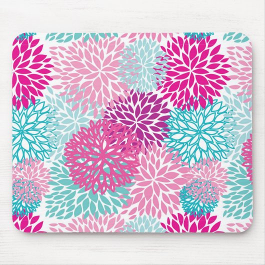 明るい花パターン2 マウスパッド (正面)