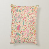 明るい花パターン アクセントクッション (裏面(縦))