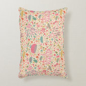 明るい花パターン アクセントクッション (正面(垂直))