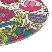 明るい花パターン カッティングボード (角)