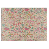 明るい花パターン カッティングボード (正面)