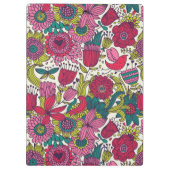 明るい花パターン クリップボード (裏面)