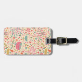 明るい花パターン ラゲッジタグ (正面横)