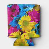 明るい花ピンクのモノグラム 缶クーラー (裏面)