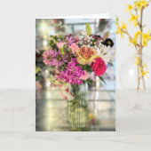 明るい花束 カード (黄色い花)