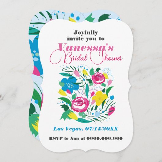 明るい花束。 招待状 (正面/裏面)