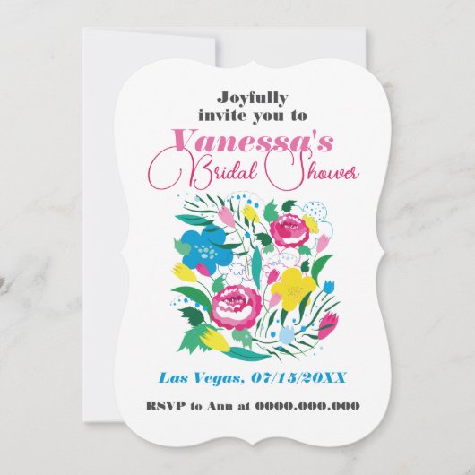 明るい花束。 招待状 (正面)