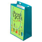 明るい花柄はギフトバッグ感謝していしています スモールペーパーバッグ (正面アングル)