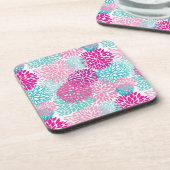 明るい花柄2 コースター (左側)