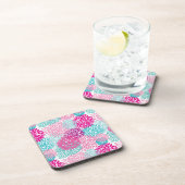 明るい花柄2 コースター (右側)