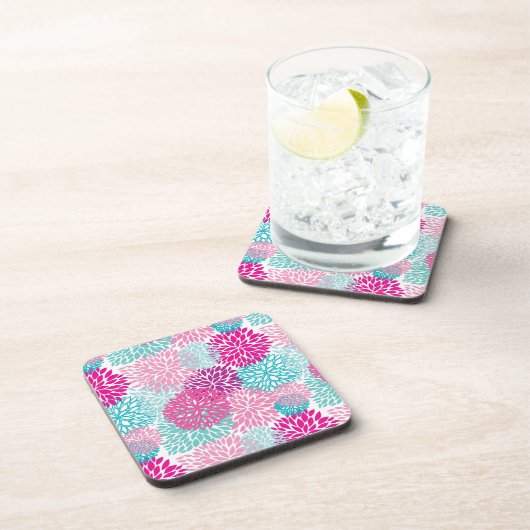 明るい花柄2 コースター (右側)