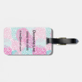 明るい花柄2 ラゲッジタグ (裏面横)