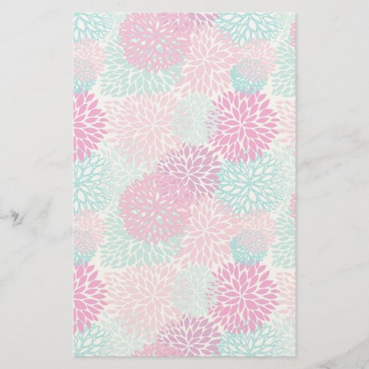 明るい花柄2 便箋 (正面)