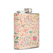 明るい花柄 フラスク (右)