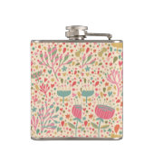 明るい花柄 フラスク (裏面)