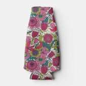 明るい花柄 ボトルクーラー (正面)