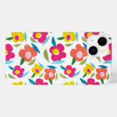 明るい花模様オンホワイト Case-Mate iPhoneケース (裏面 (横))