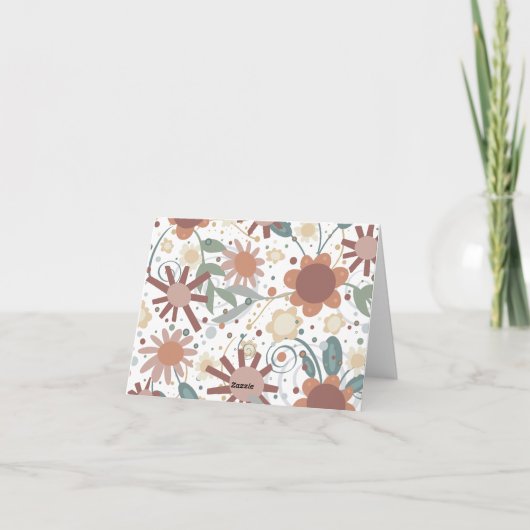 明るい花結婚の感激エレガント サンキューカード (裏面)