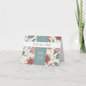 明るい花結婚の感激エレガント サンキューカード (正面)