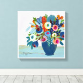 明るい花 キャンバスプリント (インサイチュ (ウッドフロア))