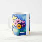 明るい花 コーヒーマグカップ (正面左)
