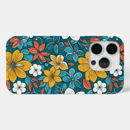 明るい花、暗い背景 Case-Mate iPhoneケース (裏面 (横))